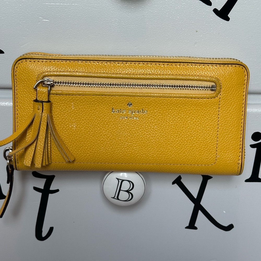 Kate Spade Mustard Yellow Zip Wallet